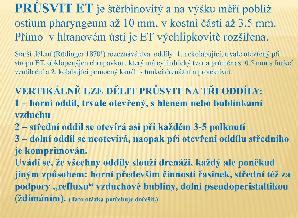 kolabující pomocný kanál s funkcí drenážní a protektivní.