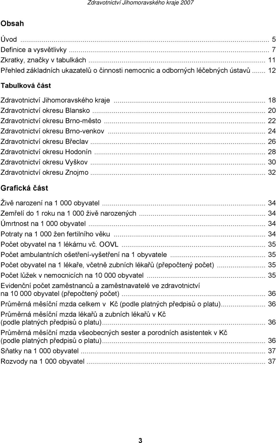 .. 24 Zdravotnictví okresu Břeclav... 26 Zdravotnictví okresu Hodonín... 28 Zdravotnictví okresu Vyškov... 30 Zdravotnictví okresu Znojmo... 32 Grafická část Živě narození na 1 000 obyvatel.