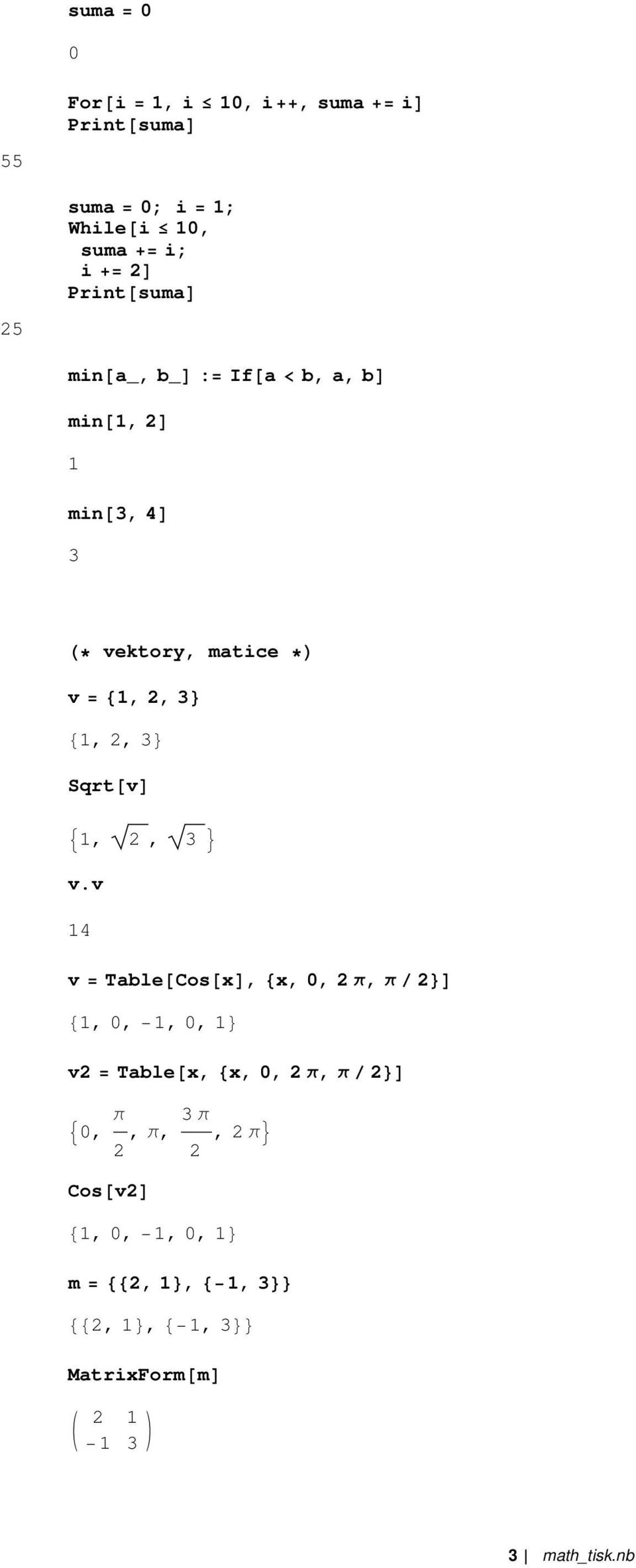 Sqrt v 1, 2, 3 v.