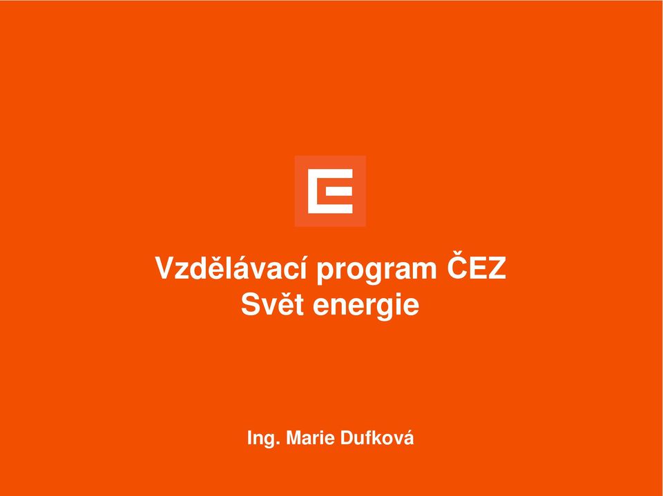 Svět energie