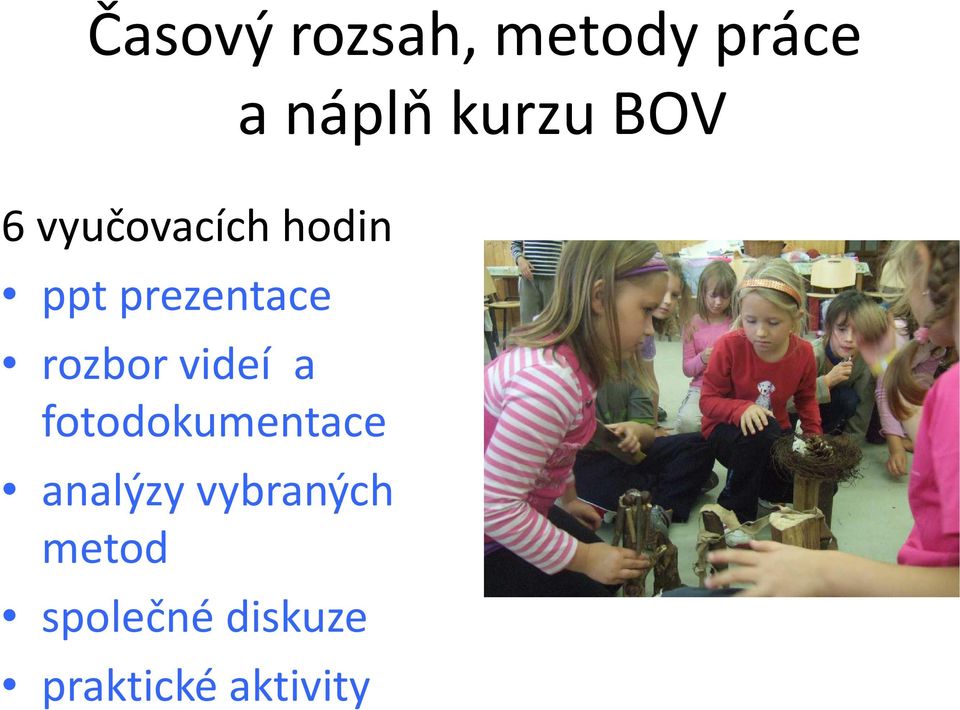 rozbor videí a fotodokumentace analýzy