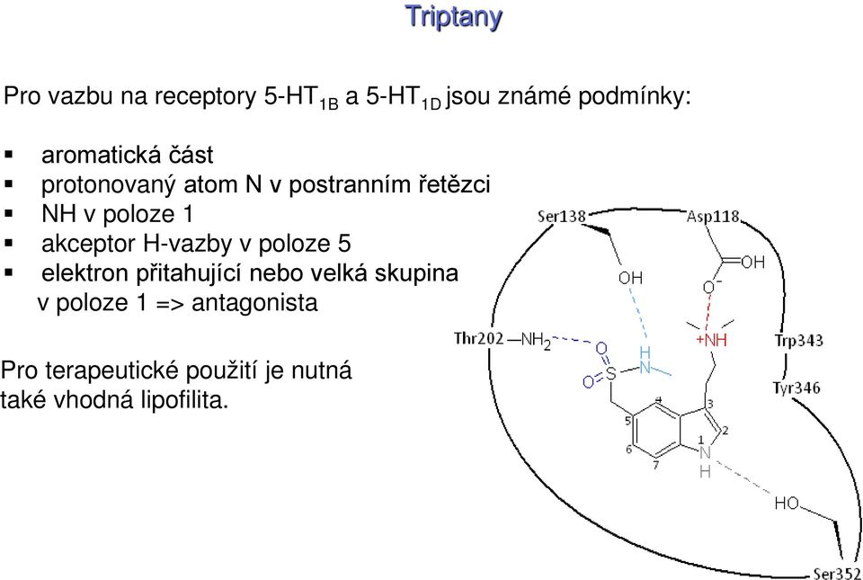 akceptor -vazby v poloze 5 elektron přitahující nebo velká skupina v