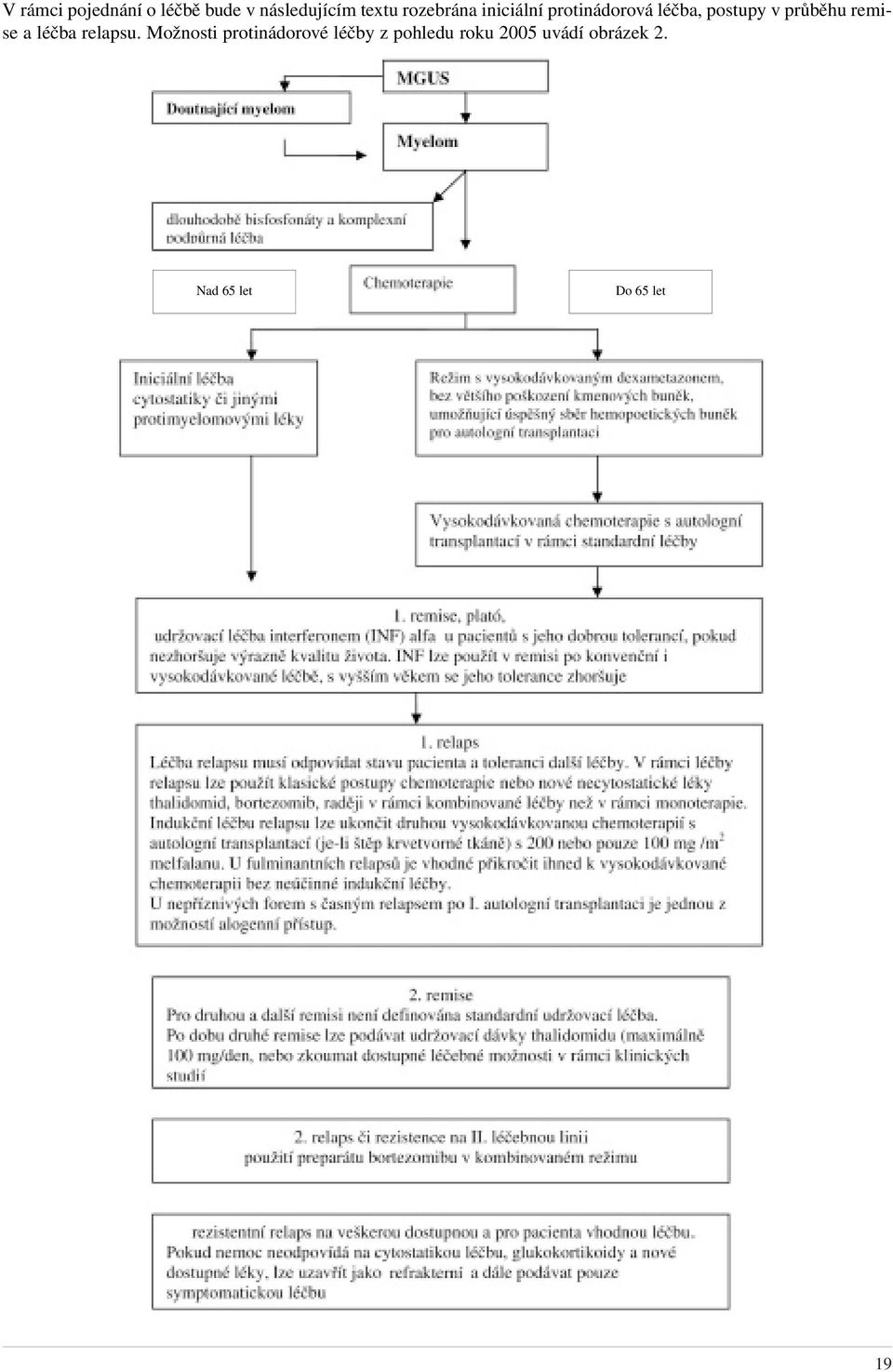 průběhu remise a léčba relapsu.