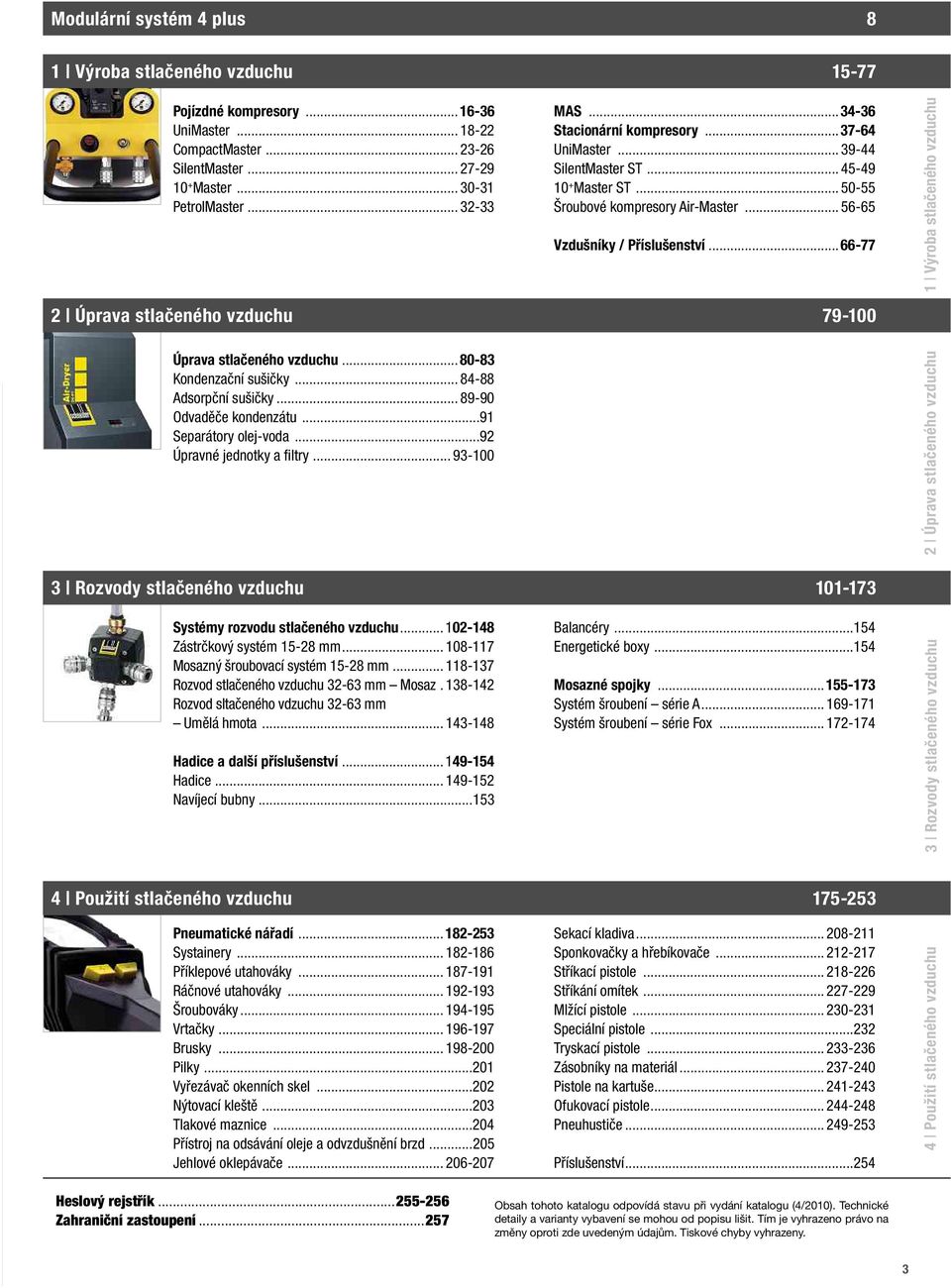 .. 93-100 Systémy rozvodu stlačeného vzduchu...102-148 Zástrčkový systém 15-28 mm... 108-117 Mosaznýšroubovací systém 15-28 mm... 118-137 Rozvod stlačeného vzduchu 32-63 mm Mosaz.