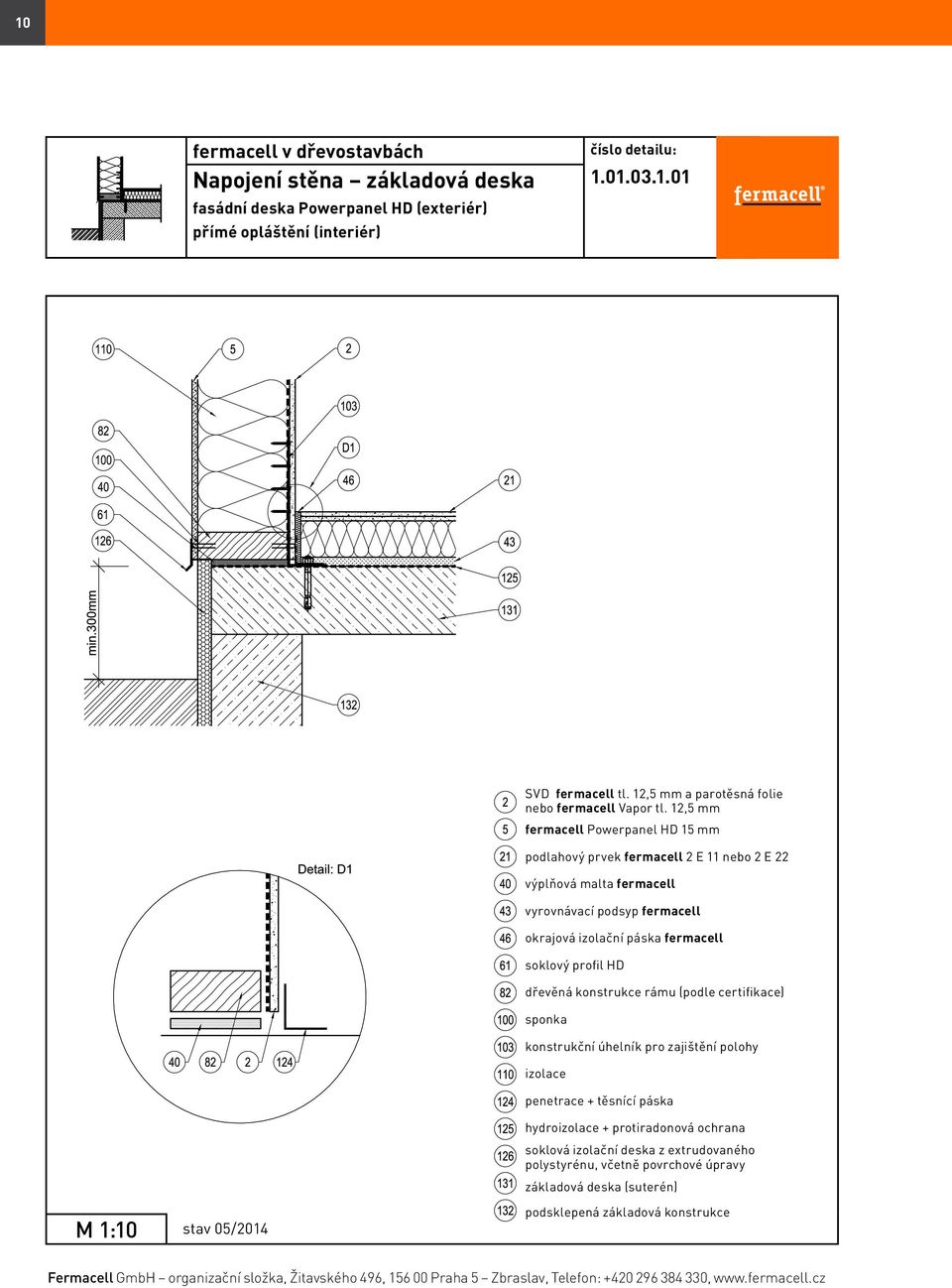 soklový profil HD konstrukční úhelník pro zajištění polohy penetrace + těsnící páska hydro + protiradonová ochrana soklová
