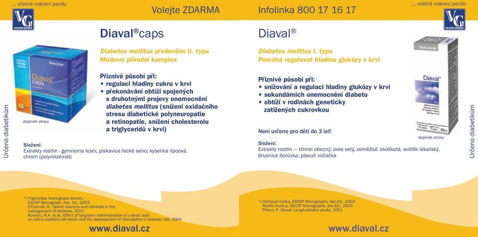 diabetické polyneuropatie a retinopatie, sníïení cholesterolu a triglyceridû v krvi) Extrakty rostlin - gymnema lesní, pískavice řecké seno; kyselina lipoová, chrom (polynikotinát) sniïování a