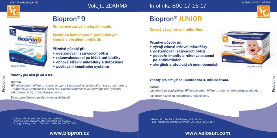 antibiotikách alergiích a atopick ch onemocnûních Probiotika Vhodn pro dûti jiï od 4 let.