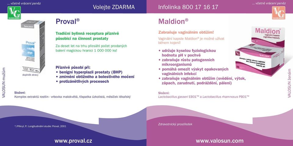 benigní hyperplazii prostaty (BHP) zmírnûní obtíïného a bolestivého moãení protizánûtliv ch procesech Komplex extraktů rostlin - vrbovka malokvětá, třapatka úzkolistá, měsíček lékařský ZabraÀuje