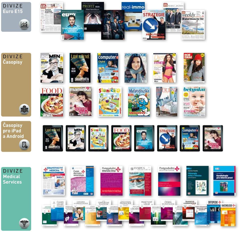 ipad a Android DIVIZE Medical Services Postgraduální