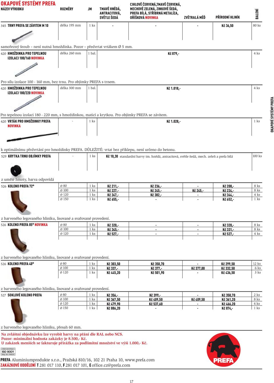 Kč 879, 4 ks Pro sílu izolace 100 160 mm, bez trnu. Pro objímky PREFA s trnem. 420 HMOŽDINKA PRO TEPELNOU IZOLACI 180/220 NOVINKA délka 300 mm 1 bal. Kč 1.