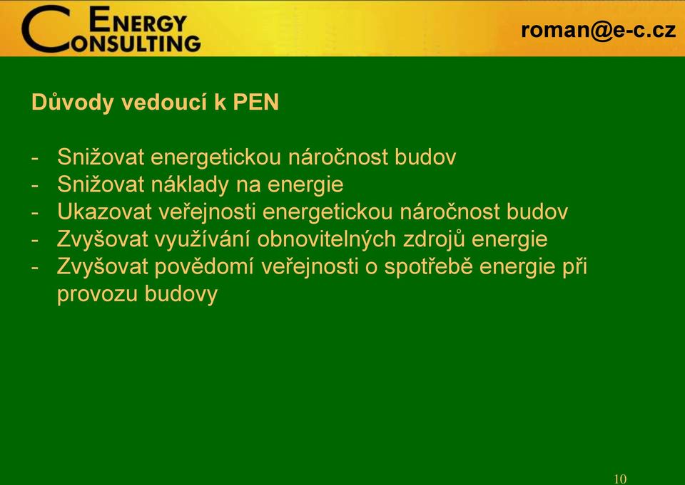 náročnost budov - Zvyšovat využívání obnovitelných zdrojů energie