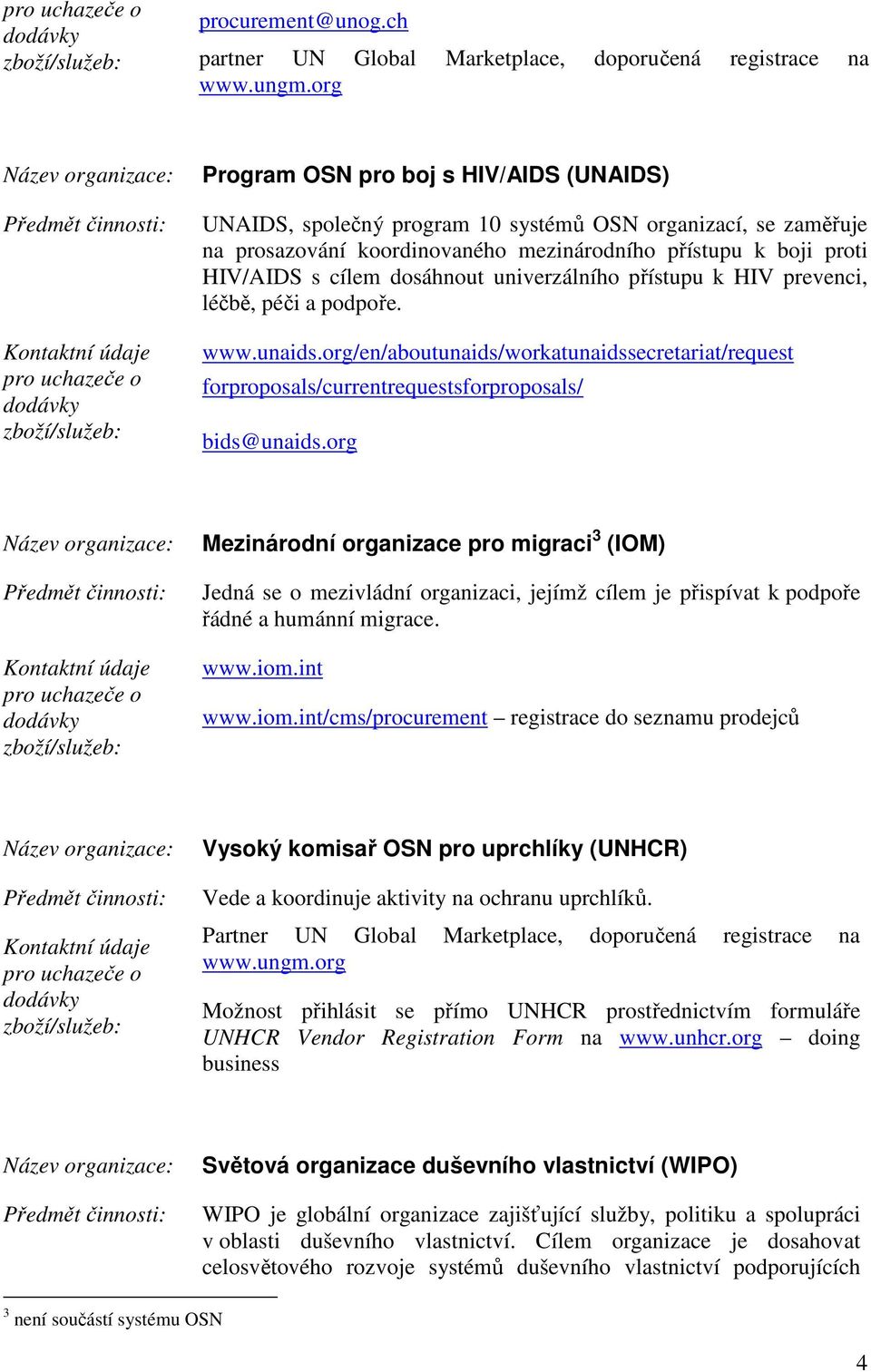dosáhnout univerzálního přístupu k HIV prevenci, léčbě, péči a podpoře. www.unaids.org/en/aboutunaids/workatunaidssecretariat/request forproposals/currentrequestsforproposals/ bids@unaids.