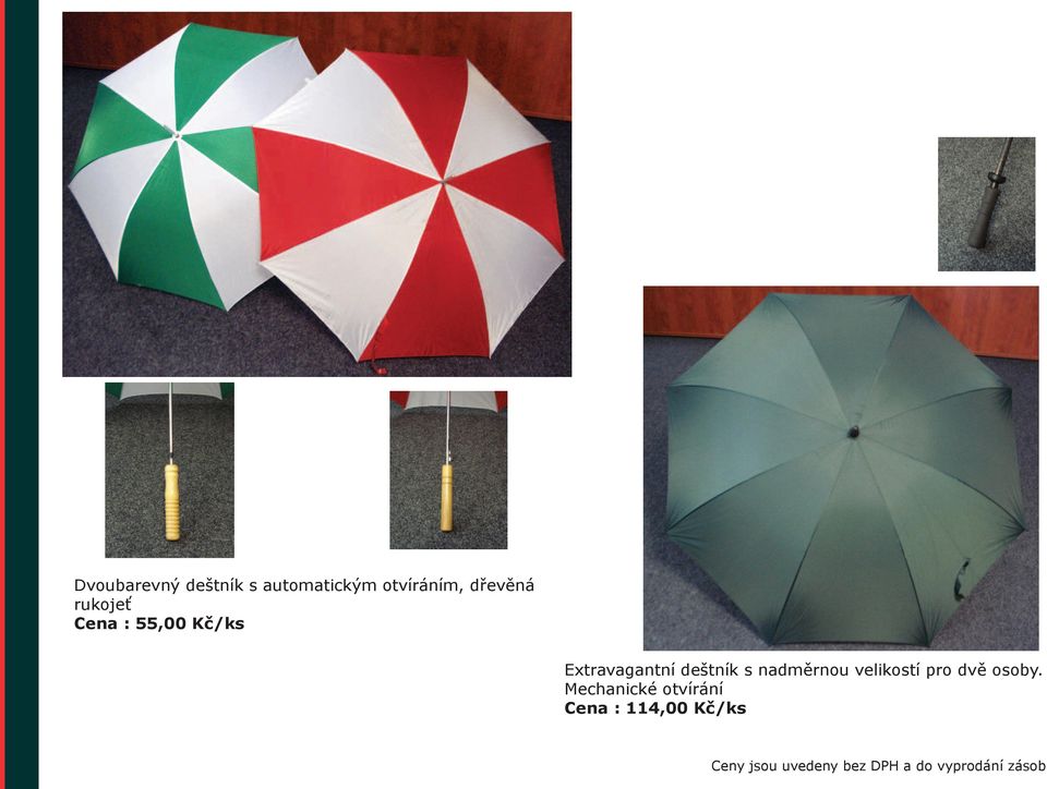 Kč/ks Extravagantní deštník s nadměrnou