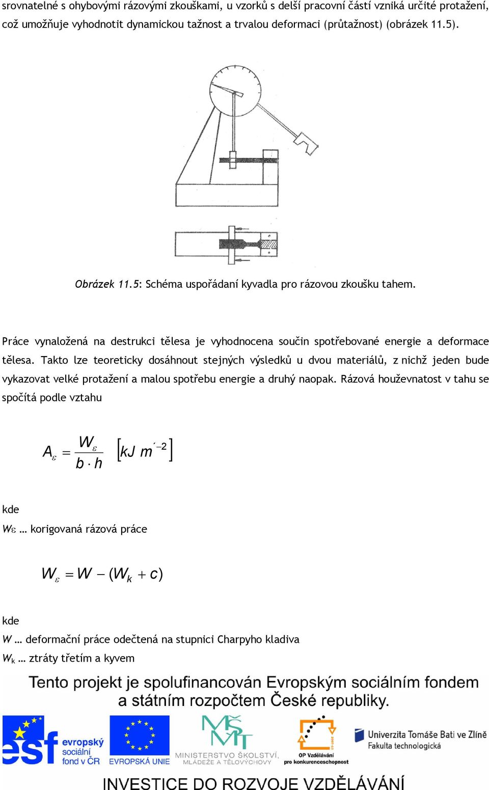 MPa] 11. KAPITOLA DYNAMICKÉ ZKOUŠKY. Rázová a vrubová houževnatost. = ε. A  d - PDF Stažení zdarma