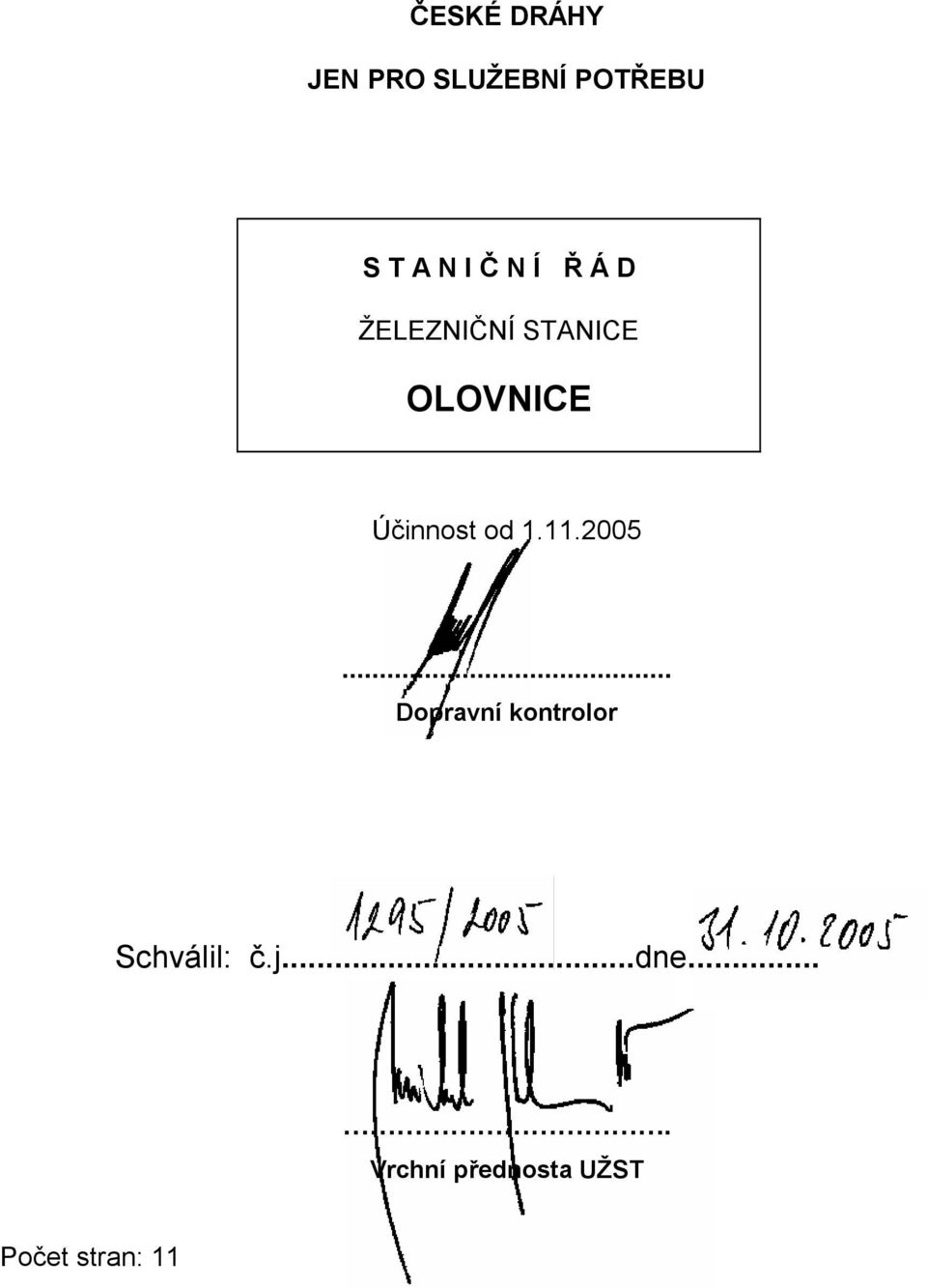 Účinnost od 1.11.2005.