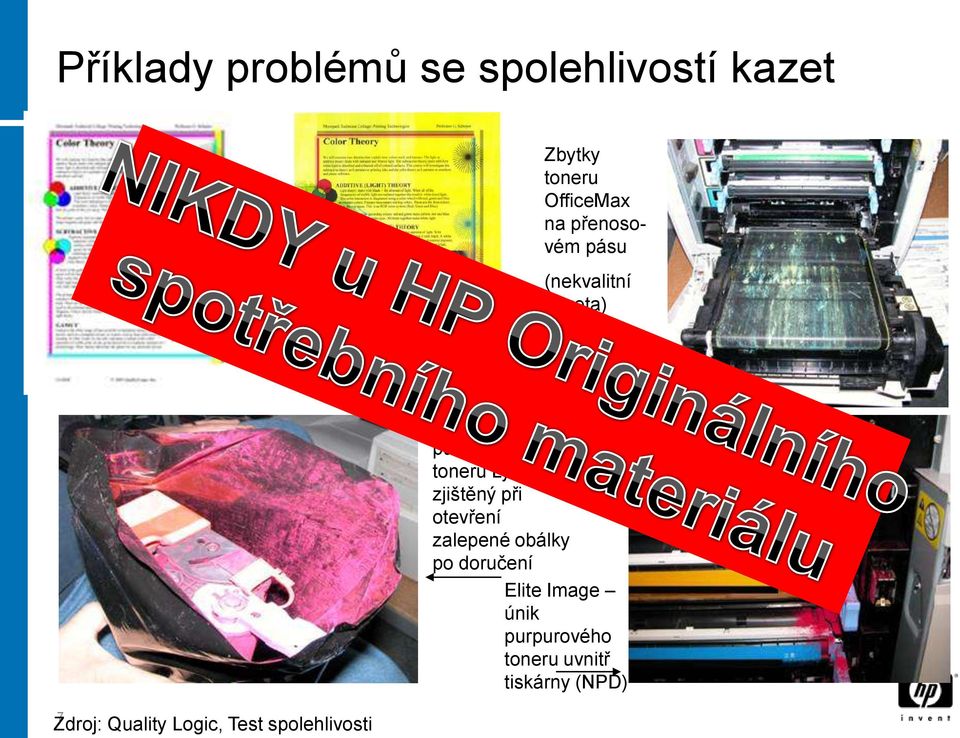 spolehlivosti Závažný únik purpurového toneru Lyreco zjištěný při