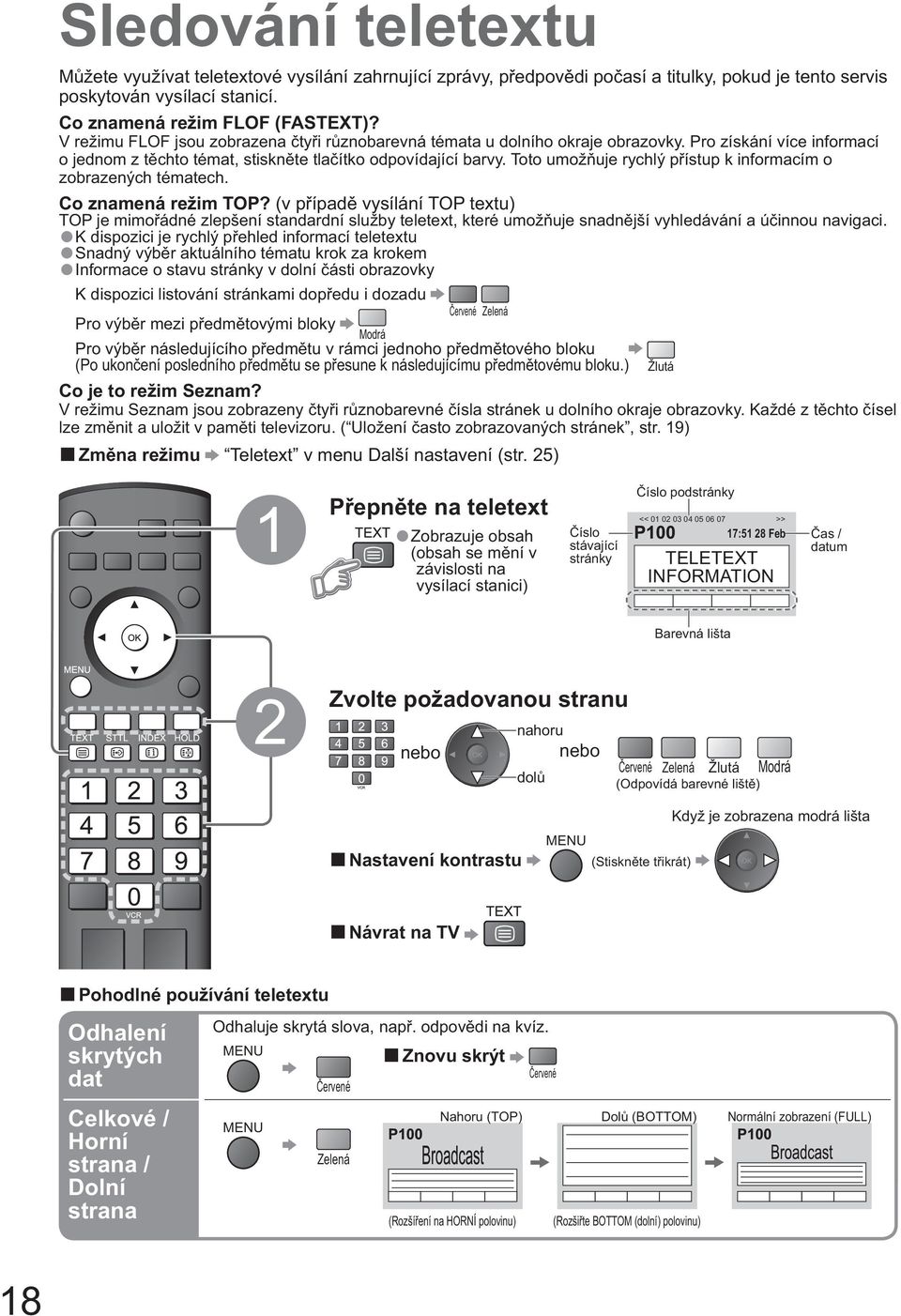Toto umož uje rychlý p ístup k informacím o zobrazených tématech. Co znamená režim TOP?