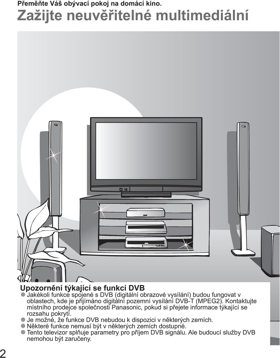 oblastech, kde je p ijímáno digitální pozemní vysílání DVB-T (MPEG2).