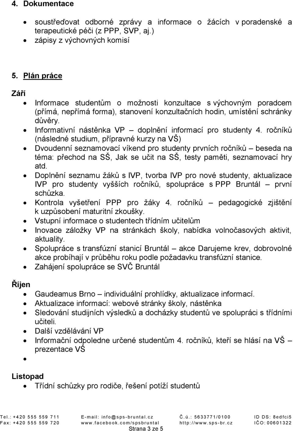 Informativní nástěnka VP doplnění informací pro studenty 4.