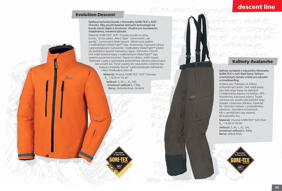 Větrání pod pažemi s voděodolnými WaterTight zipy. Anatomicky tvarované rukávy s jednodotykovým stahováním. Voděodolný WaterTight přední zip podložený tepelně tvarovanou legou. Stahování v bocích.