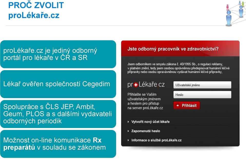 společností Cegedim Spolupráce s ČLS JEP, Ambit, Geum, PLOS a s