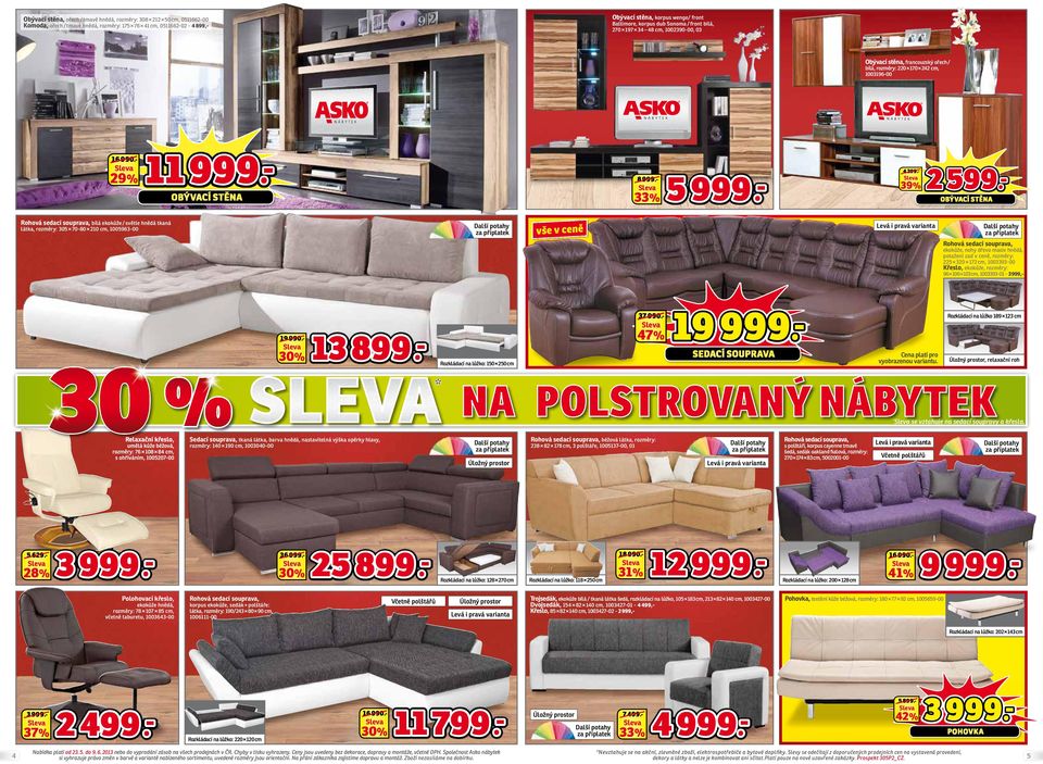 - Rohová sedací souprava, bílá ekokůže / světle hnědá tkaná látka, 305 70-80 210 cm, 1005963-00 2 599.- 4 299. 8 999.