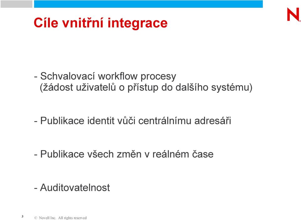 systému) - Publikace identit vůči centrálnímu