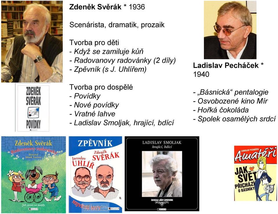 Uhlířem) Tvorba pro dospělé - Povídky - Nové povídky - Vratné lahve - Ladislav Smoljak,