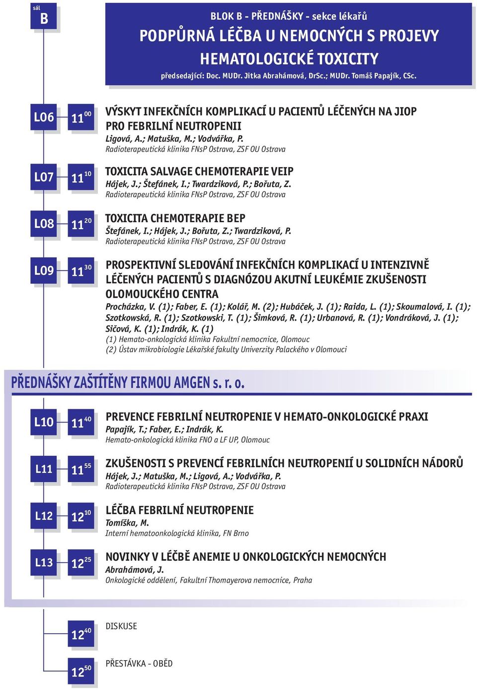, ZSF OU Ostrava TOXICITA SALVAGE CHEMOTERAPIE VEIP Hájek, J.; Štefánek, I.; Twardziková, P.