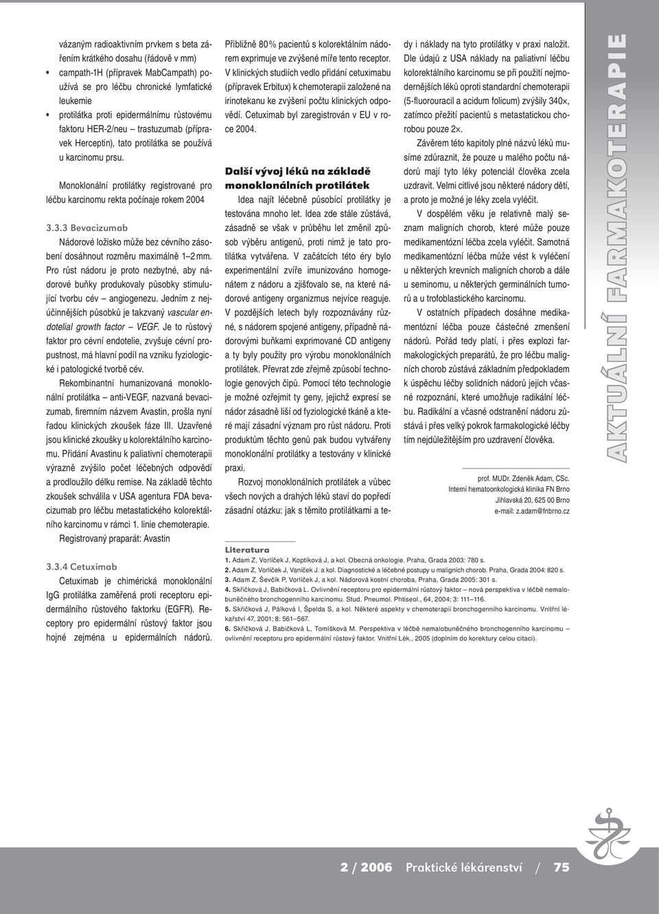 3.3 Bevacizumab Nádorové ložisko může bez cévního zásobení dosáhnout rozměru maximálně 1 2 mm.