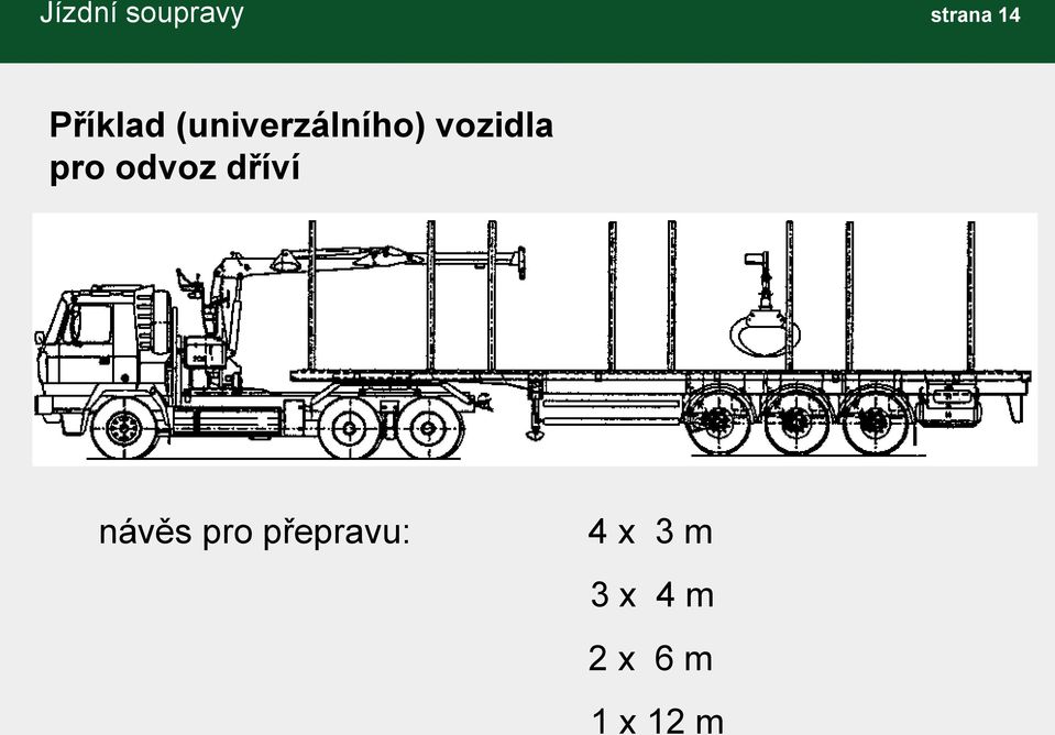 pro odvoz dříví návěs pro