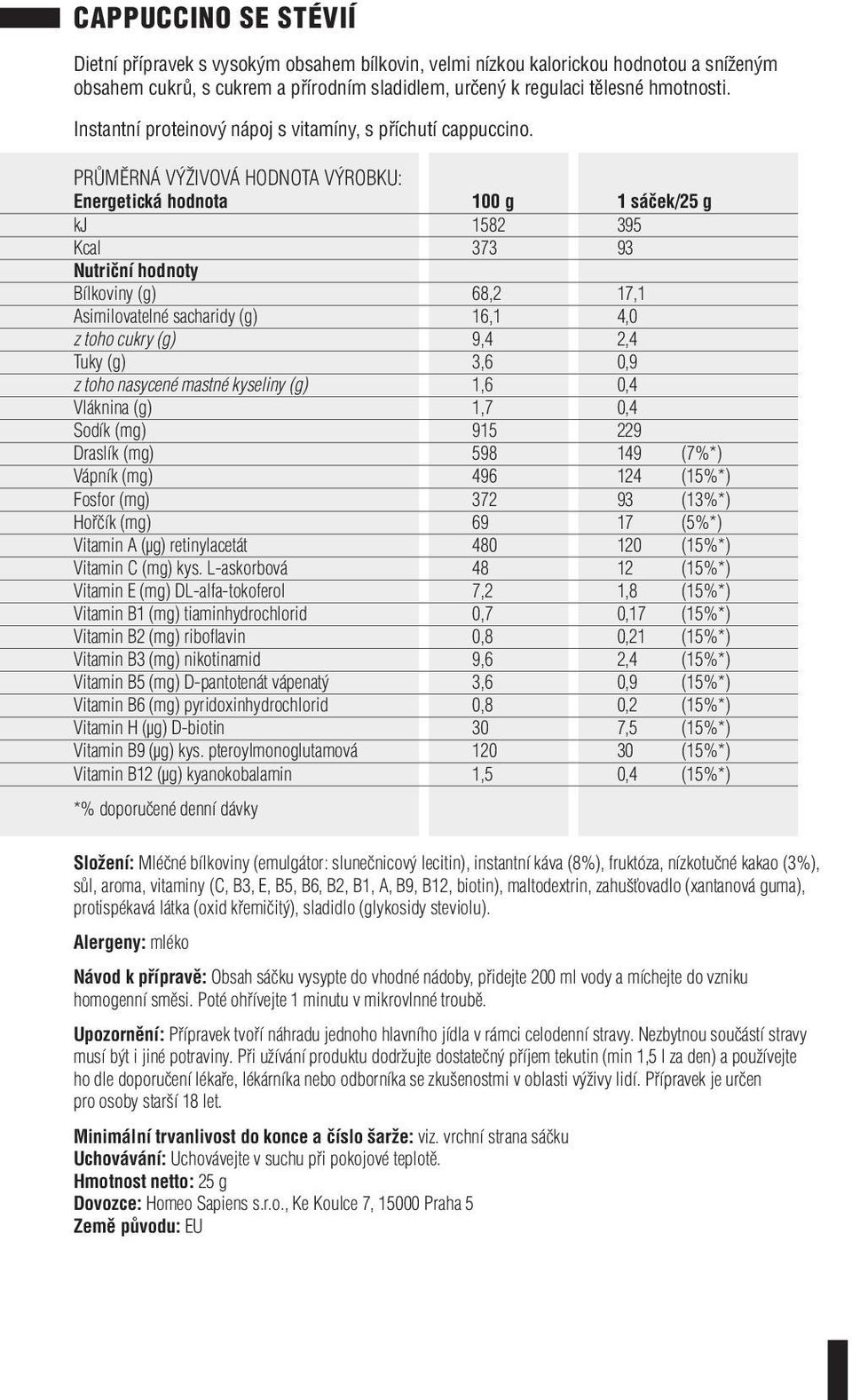 (mg) 915 229 Draslík (mg) 598 149 (7%*) Vápník (mg) 496 124 (15%*) Fosfor (mg) 372 93 (13%*) Hořčík (mg) 69 17 (5%*) Vitamin B1 (mg) tiaminhydrochlorid 0,7 0,17 (15%*) Vitamin B6 (mg)