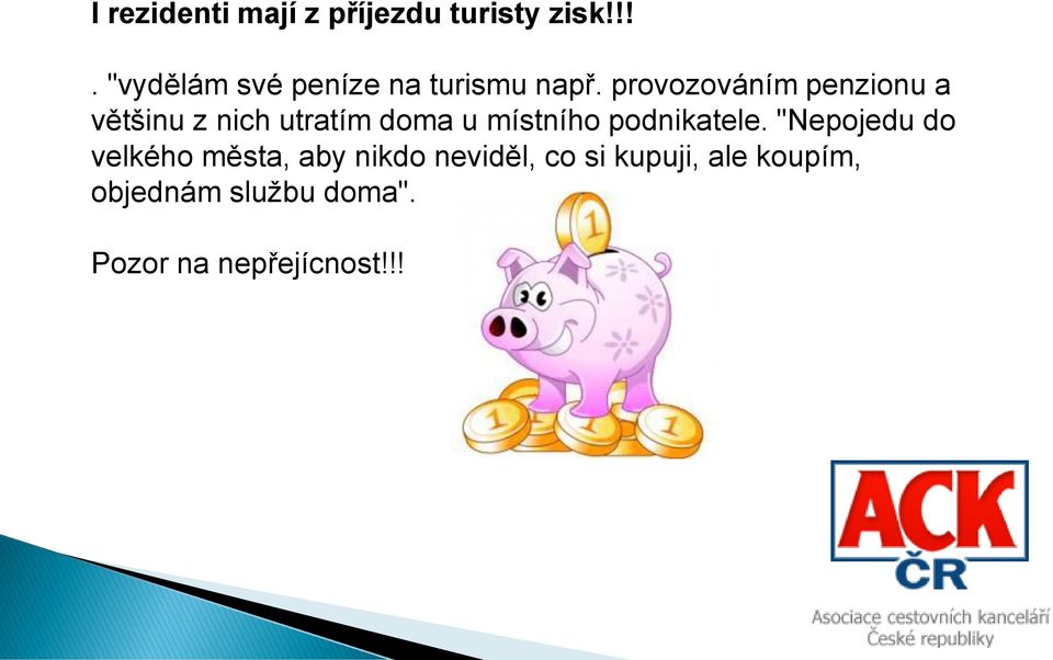 provozováním penzionu a většinu z nich utratím doma u místního