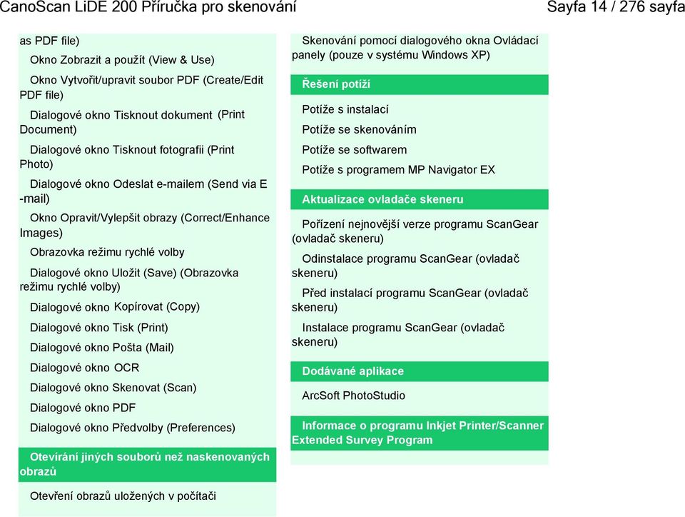 volby Dialogové okno Uložit (Save) (Obrazovka režimu rychlé volby) Dialogové okno Kopírovat (Copy) Dialogové okno Tisk (Print) Dialogové okno Pošta (Mail) Dialogové okno OCR Dialogové okno Skenovat