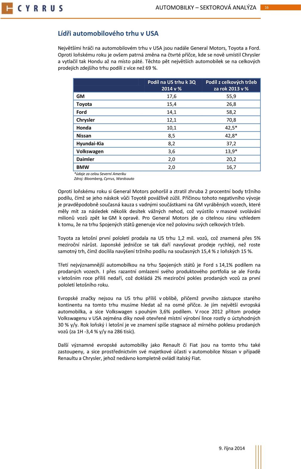 Těchto pět největších automobilek se na celkových prodejích zdejšího trhu podílí z více než 69 %.