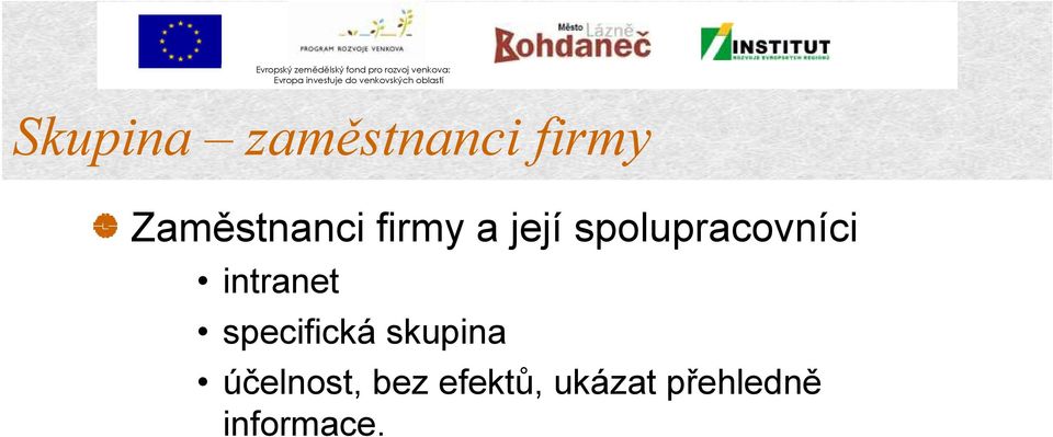 spolupracovníci intranet specifická