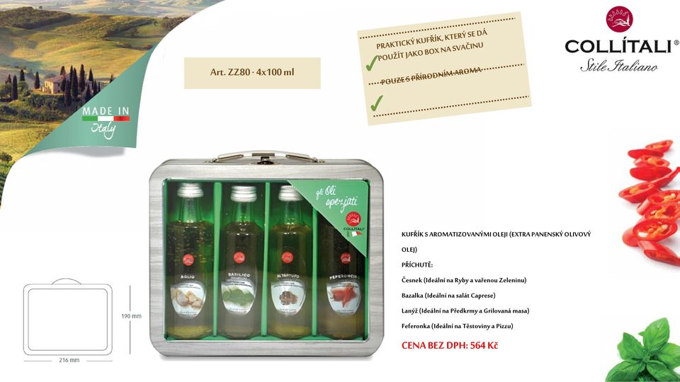 Bazalka (Ideální na salát Caprese) Lanýž (Ideální na Předkrmy a