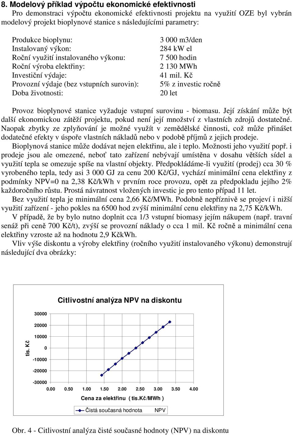 500 hodin 2 130 MWh 41 mil. Kč 5% z investic ročně 20 let Provoz bioplynové stanice vyžaduje vstupní surovinu - biomasu.