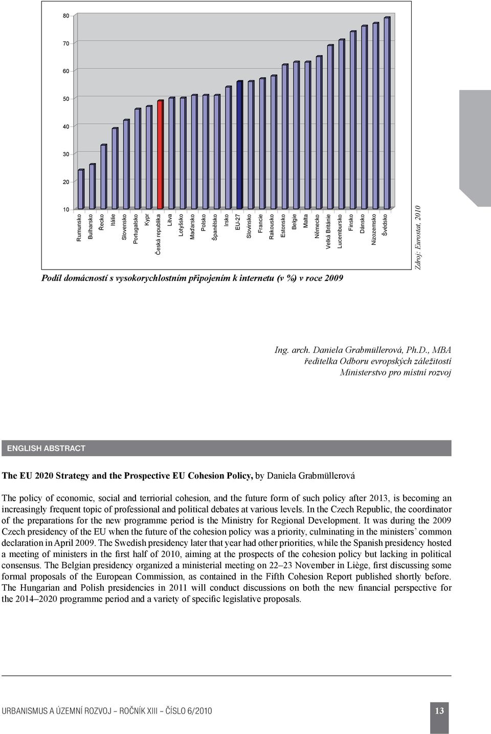 Grabmüllerová The policy of economic, social and terriorial cohesion, and the future form of such policy after 213, is becoming an increasingly frequent topic of professional and political debates at