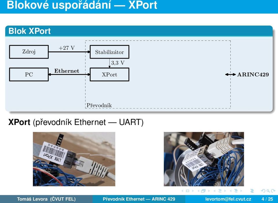 Převodník XPort (převodník Ethernet UART) Tomáš