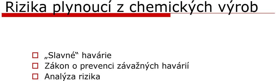 havárie Zákon o prevenci