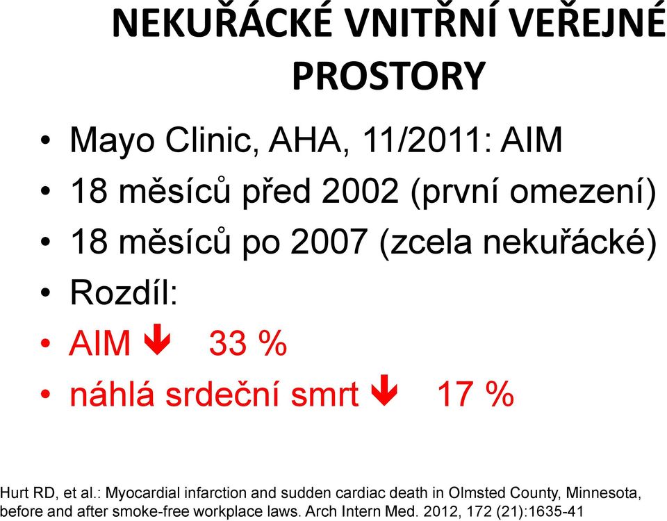 17 % Hurt RD, et al.