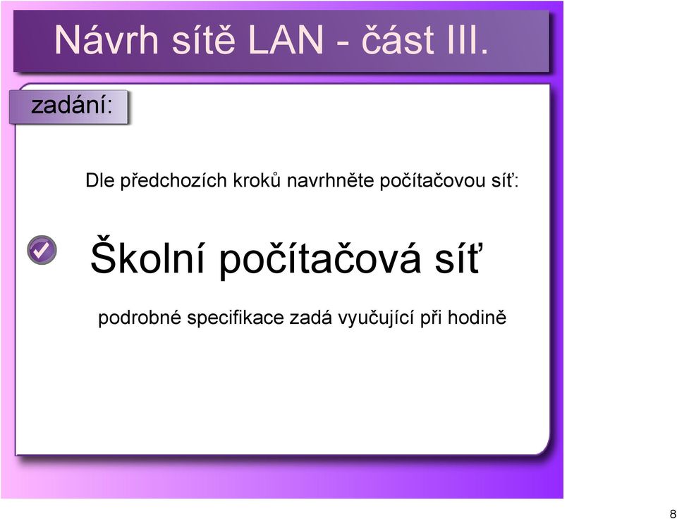 Školní počítačová síť podrobné