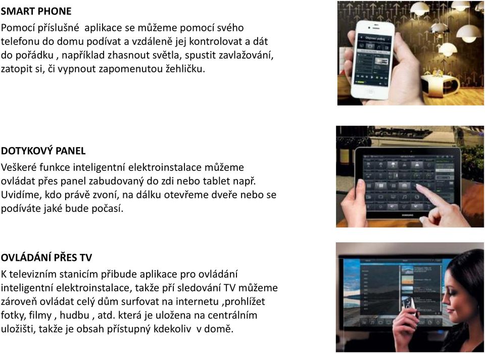Uvidíme, kdo právě zvoní, na dálku otevřeme dveře nebo se podíváte jaké bude počasí.