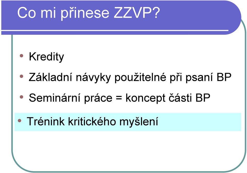 použitelné při psaní BP