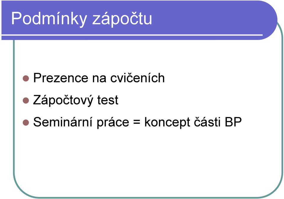 Zápočtový test