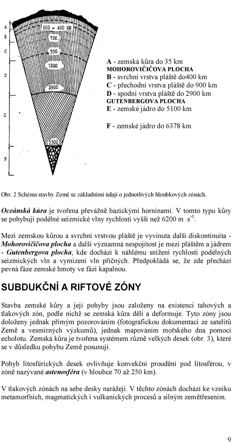 V tomto typu kůry se pohybují podélné seizmické vlny rychlostí vyšší než 6200 m.s -1.