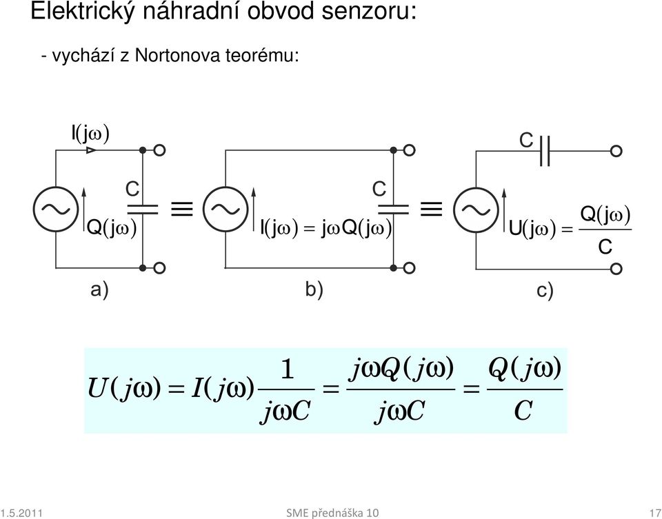 Nortonova teorému: U( jw) =