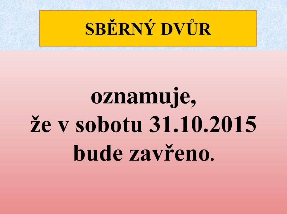 sobotu 31.10.