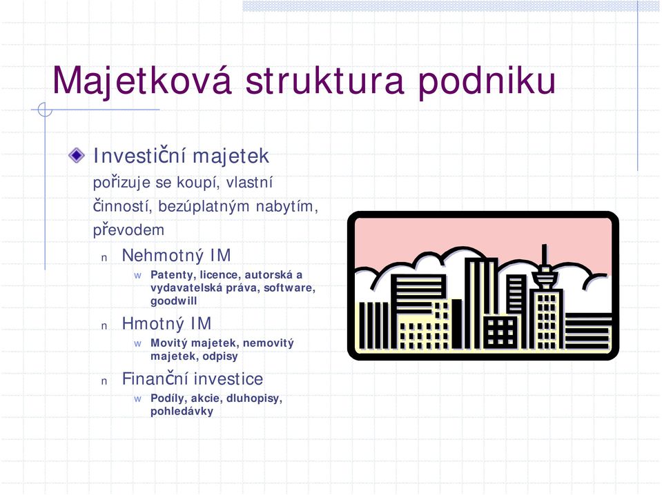 autorská a vydavatelská práva, software, goodwill Hmotný IM Movitý